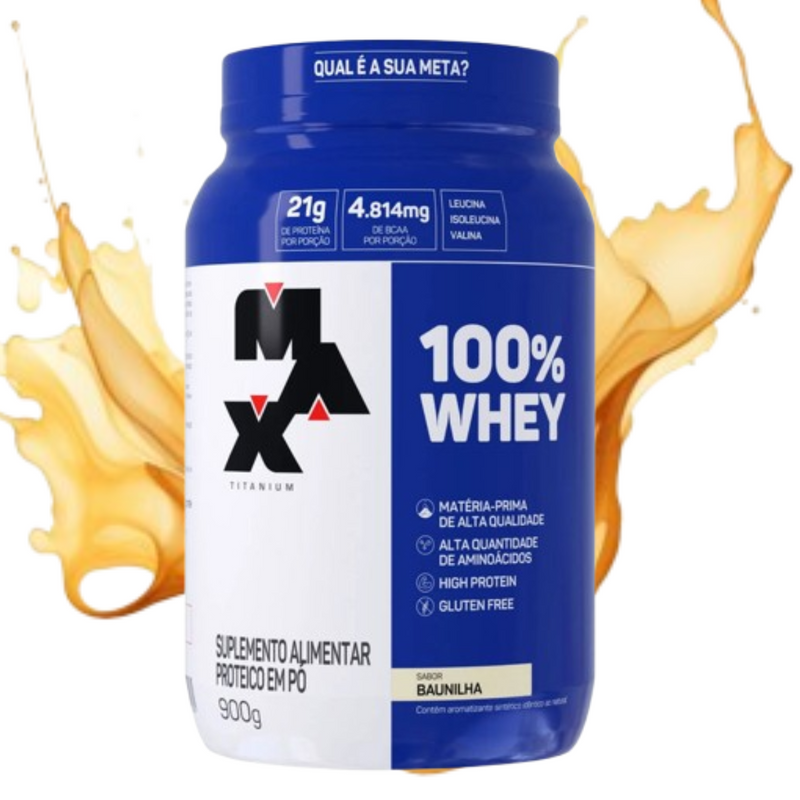 100% WHEY POTE 900G – PROTEÍNA CONCENTRADA DO SORO DO LEITE