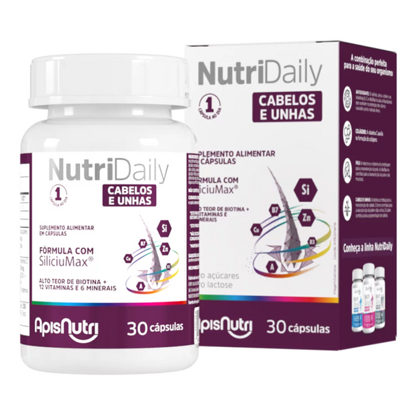 NutriDaily Cabelos e Unhas 700mg 30 Capsulas