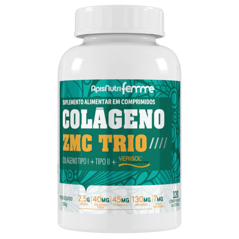 Colágeno ZMC Trio Verisol 1250mg 120 Comprimidos