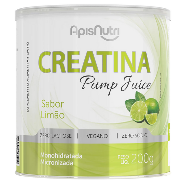 Creatina Pump Juice 200g Sabor Limão
