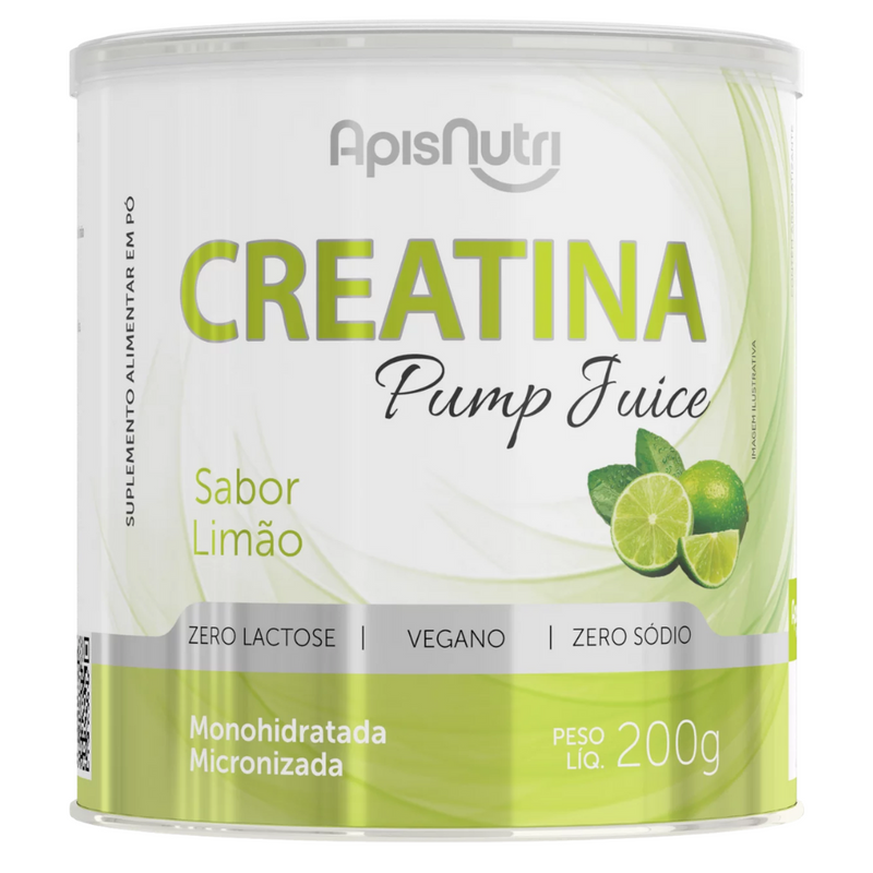 Creatina Pump Juice 200g Sabor Limão