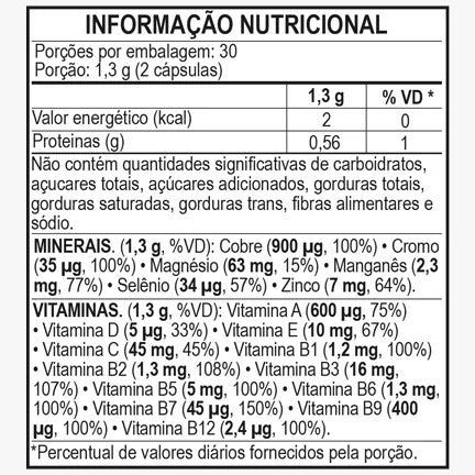 Luminicare - Multivitamínico 410mg 60 Cáps