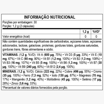 NutriDaily Polivitamínico Min. A a Z 450mg 60 Cáps