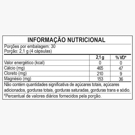 Cloreto de Magnésio P.A. 600mg 120 Cáps