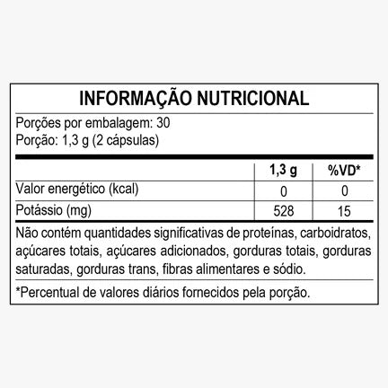 Suplemento Mineral de Potássio 528mg 60 Cápsulas