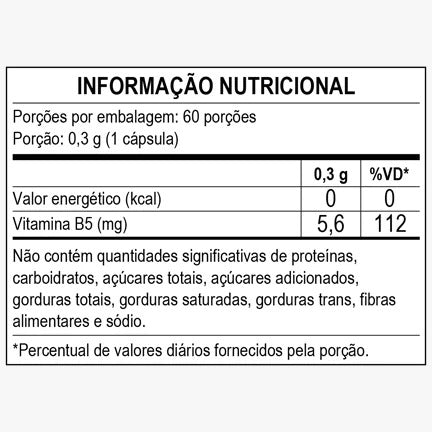 Suplemento de Vitamina B5 280mg 60 Cáps