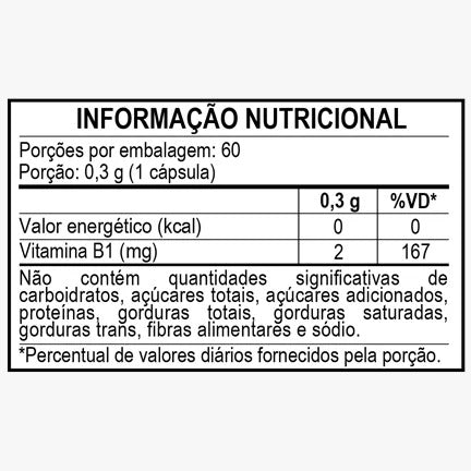 Suplemento de Vitamina B1 280mg 60 Cáps
