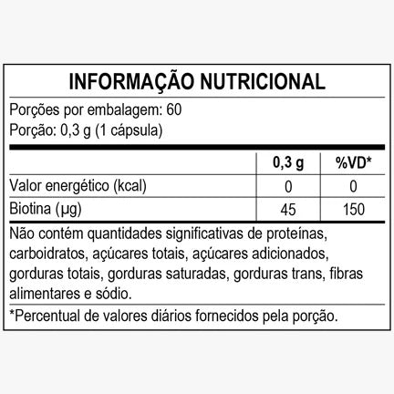 Suplemento de Vitamina B7 280mg 60 Cáps